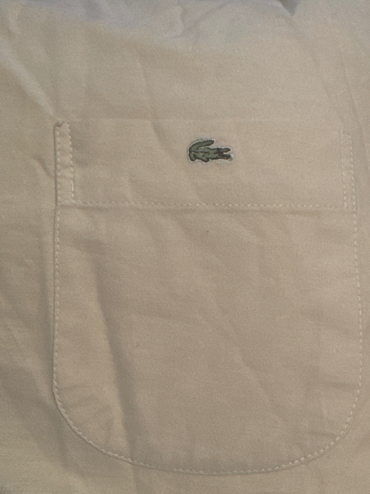 Lacoste Beige Short Sleeve Button-Up Shirt – product photograph 5 of 5