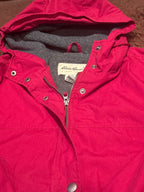 Eddie Bauer Women's Hooded Winter Jacket XL Tall Red