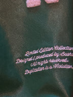 Man x Gababy Limited Edition Green and Purple Varsity Jacket - detail image 3