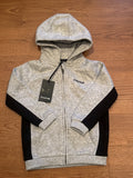 Firetrap Grey Marl Zip-Up Hooded Sweatshirt – actual item photograph
