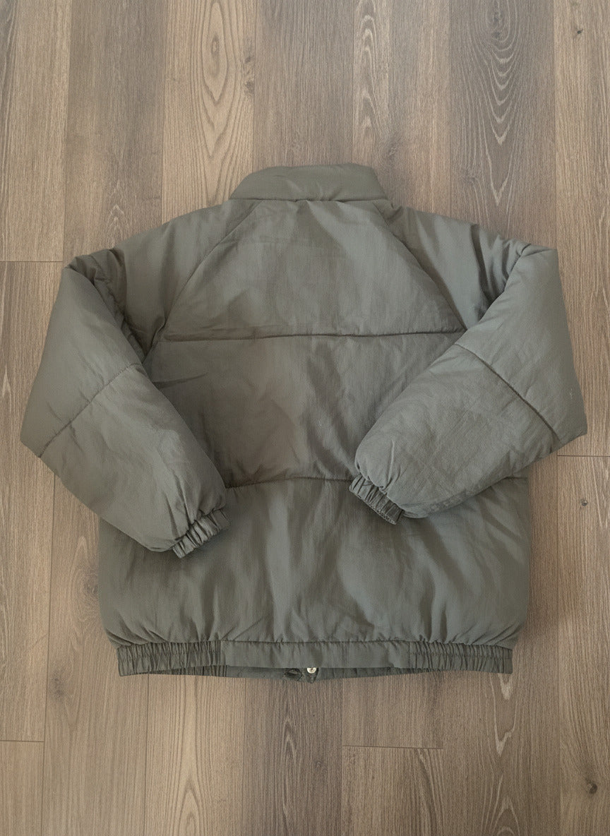 Zara Olive Green Puffer Jacket Size 9/10 - detail image 3