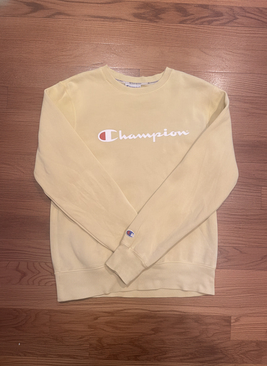 Champion Authentic Athleticwear Yellow Crewneck Sweatshirt,