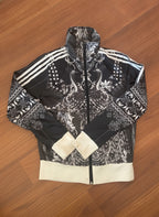 Adidas Black & White Patterned Track Jacket - Size 38, product image 1 of 9