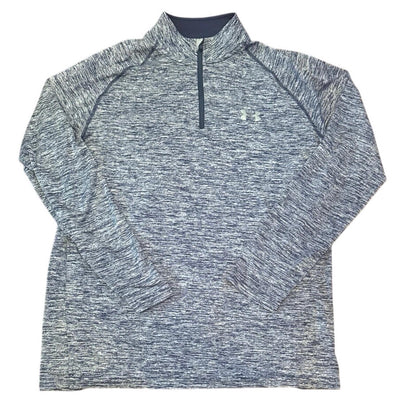 Mens Under Armour loose fit heatgear quarter zip sports shirt
