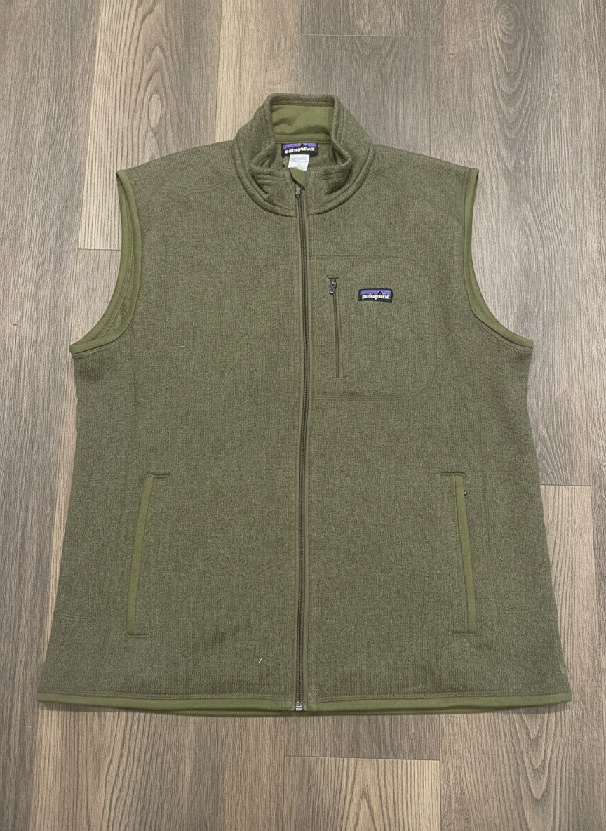 Patagonia Men's Fleece Vest Size L Green Polyester