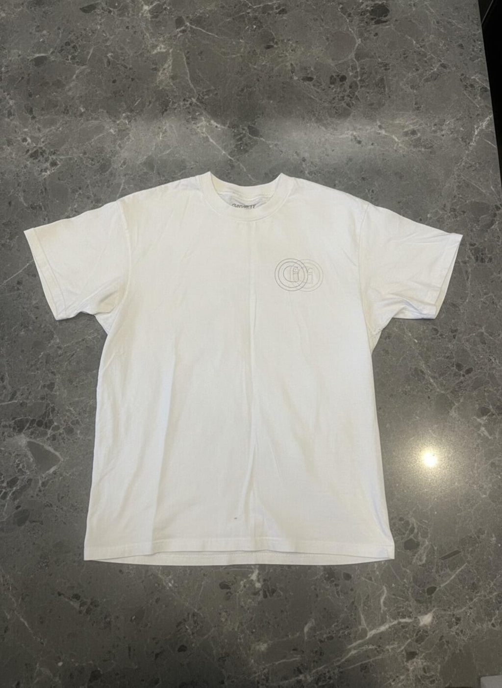Carhartt Work In Progress White Graphic T-Shirt Medium