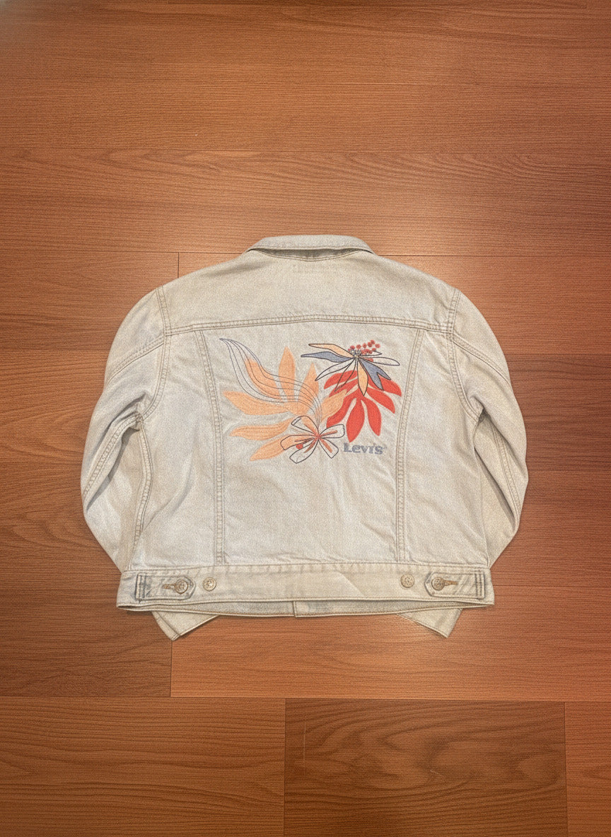 Levi's Light Wash Denim Jacket with Embroidered Back