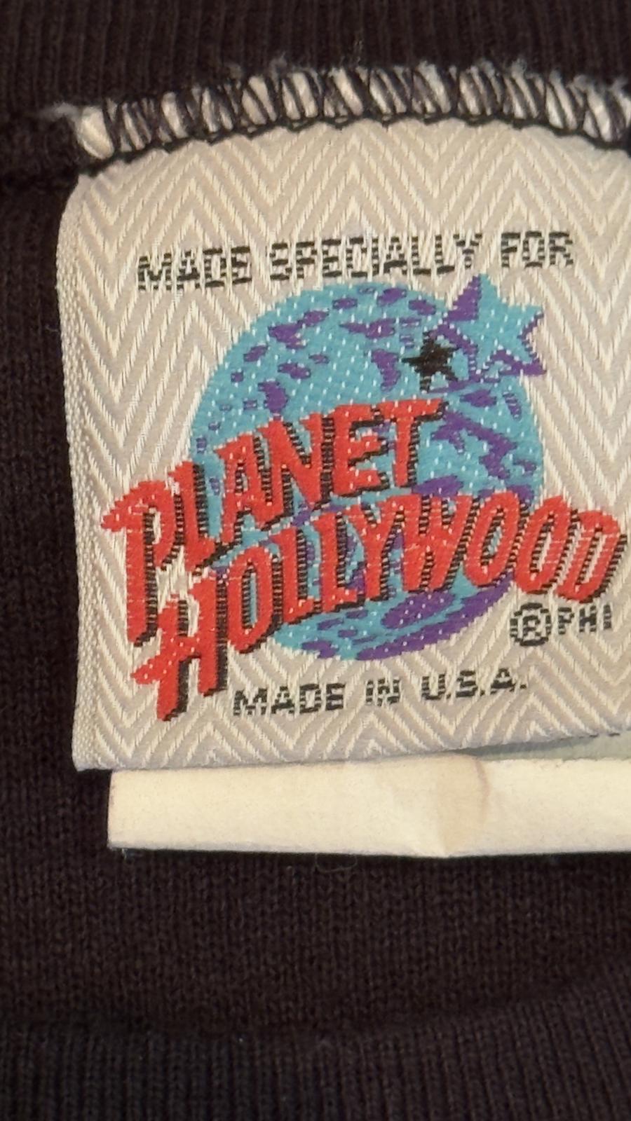 Mens vintage embroidered Planet Hollywood crew neck jumper