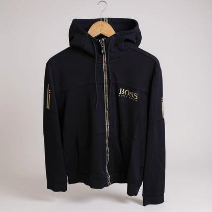 Hugo boss embroidered formal style black jacket