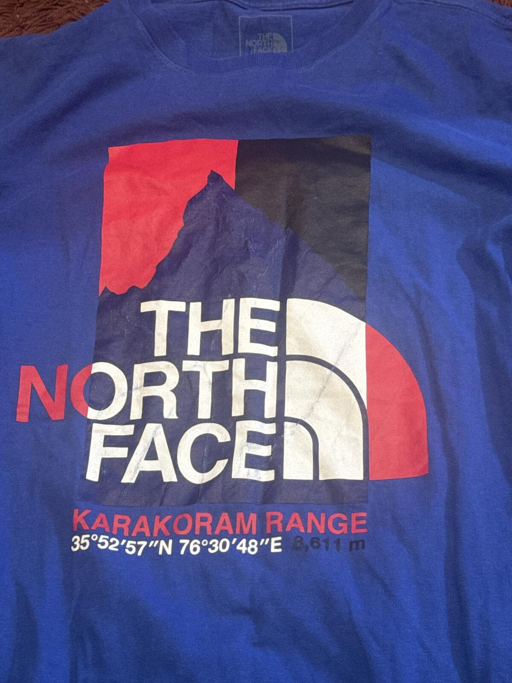 The North Face Blue Long Sleeve Graphic T-Shirt Size S