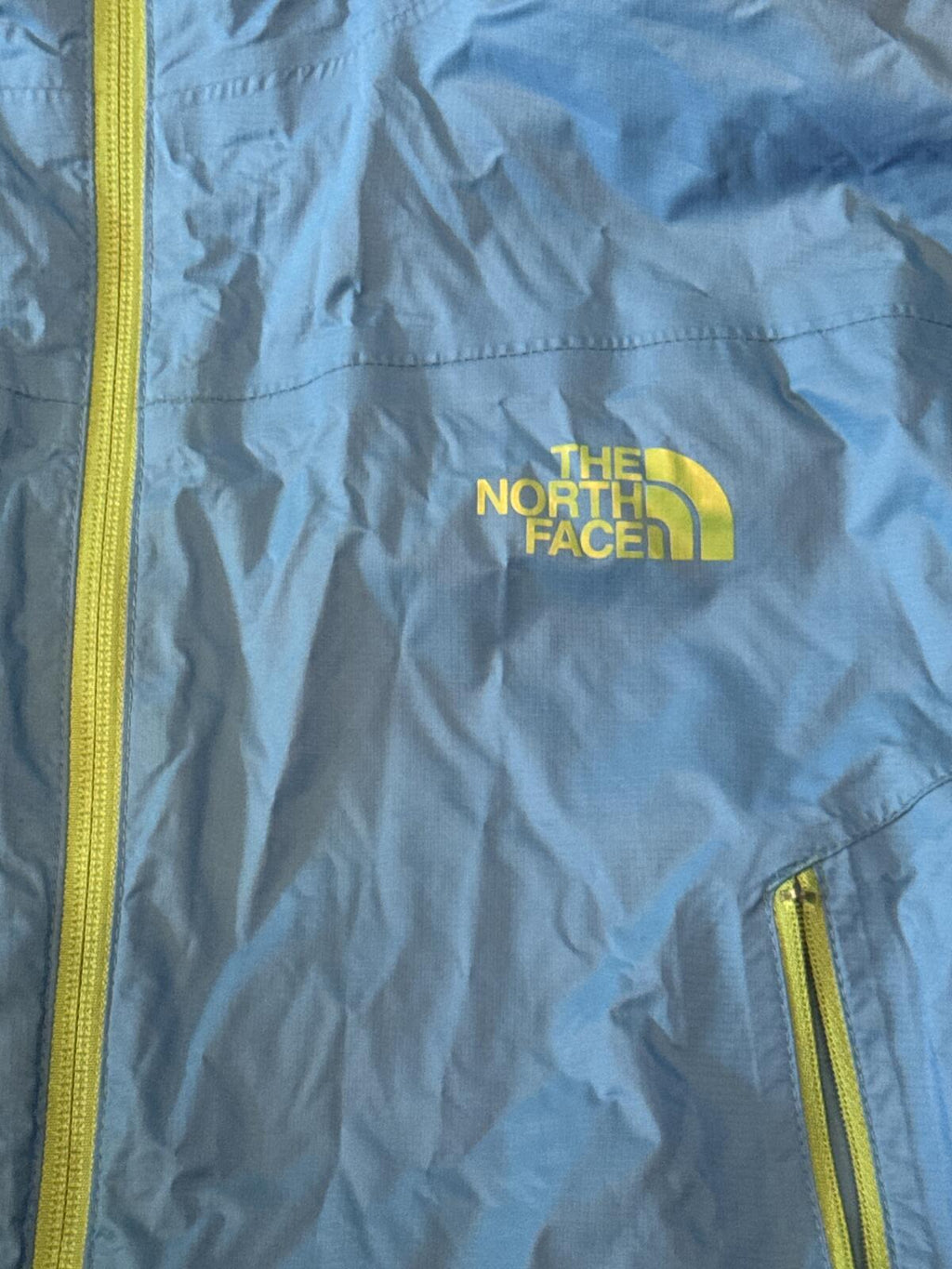 The North Face HyVent Hooded Waterproof Jacket Blue Yellow M