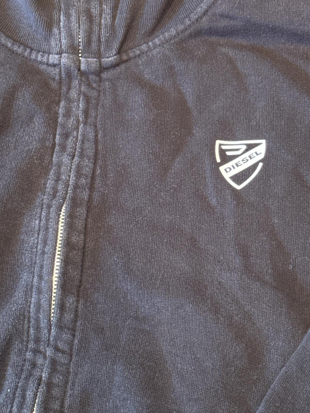 Diesel Men's Zip-Up Sweatshirt Jacket Size S Black