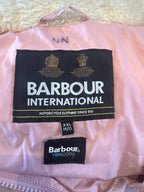 Barbour International Pink Hooded Quilted Puffer Jacket XXL