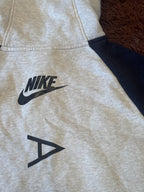 Nike Air Zip-Up Hooded Sweatshirt Grey and Navy Size S