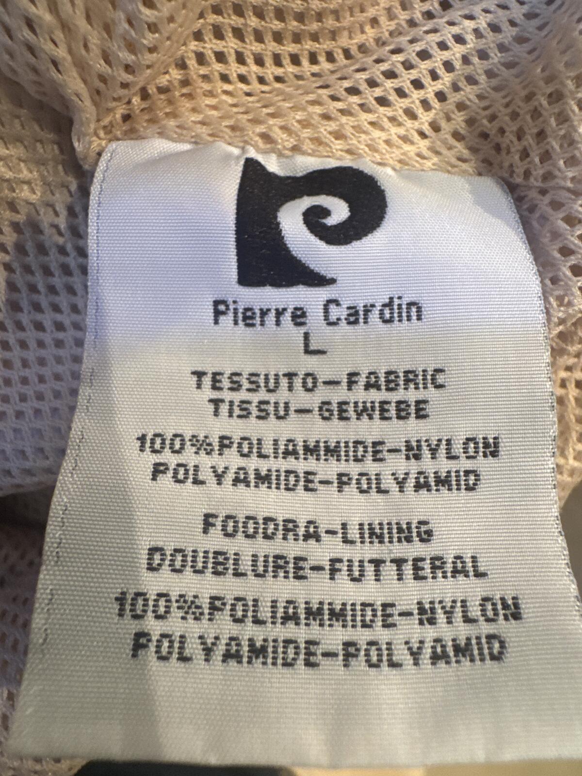Pierre Cardin Cream Nylon Zip Windbreaker Jacket