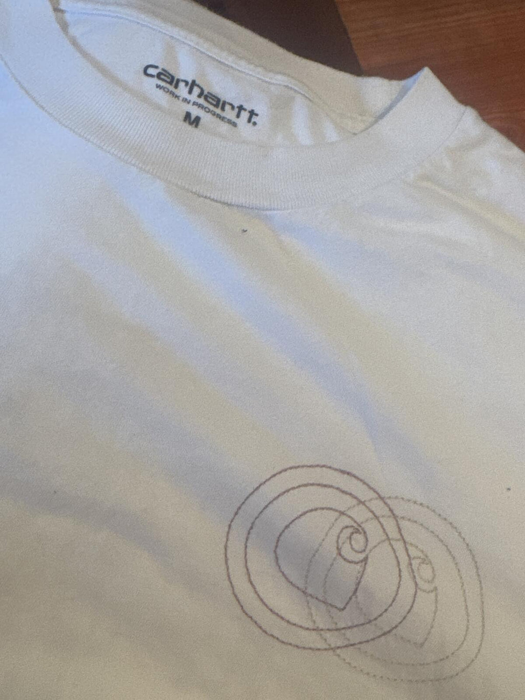 Carhartt Work In Progress White Graphic T-Shirt Medium