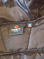 Zavetti Canada Black Hooded Puffer Jacket XL