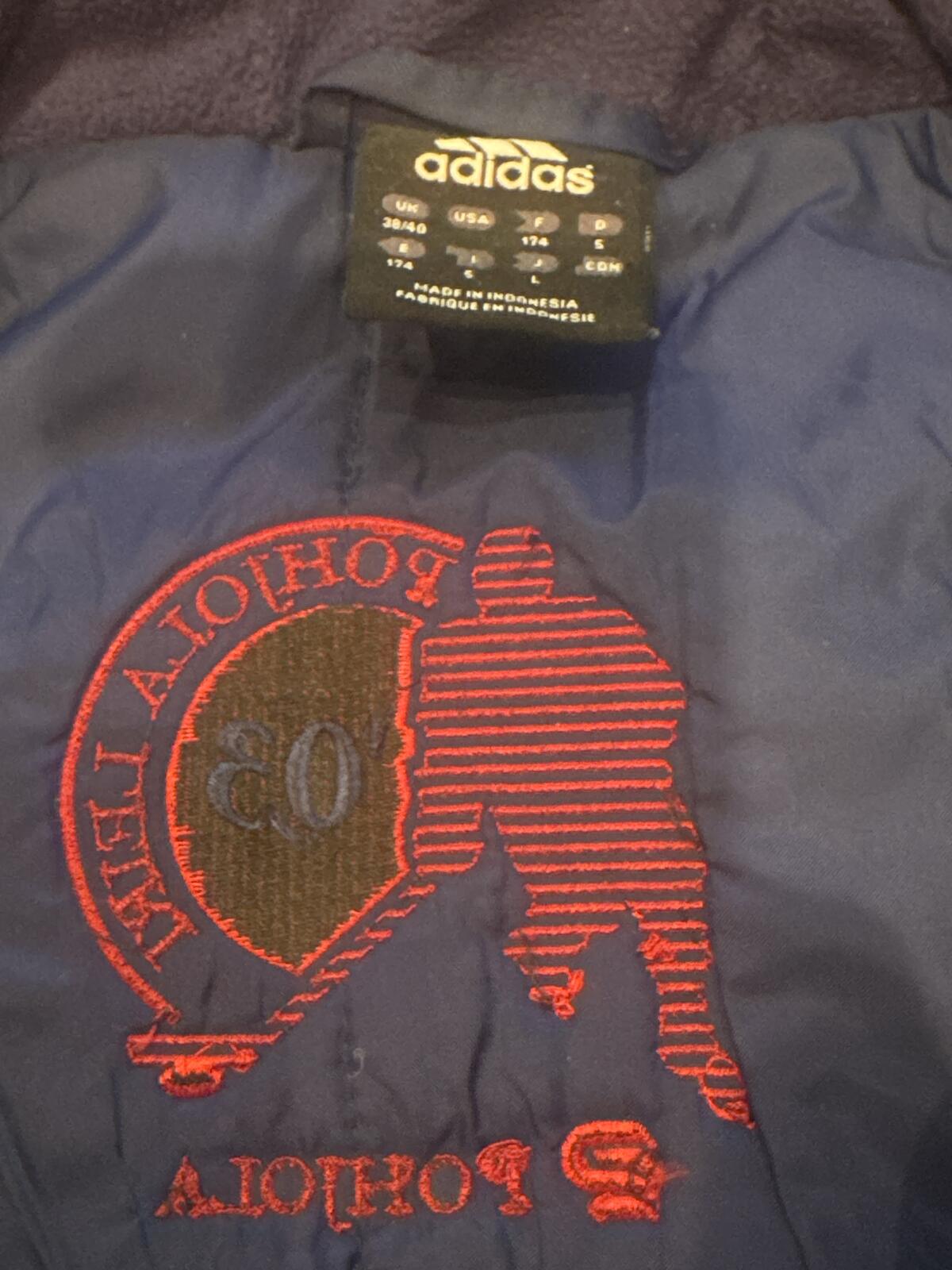 Adidas Navy Red Full Zip Training Jacket / Sports Top Size M