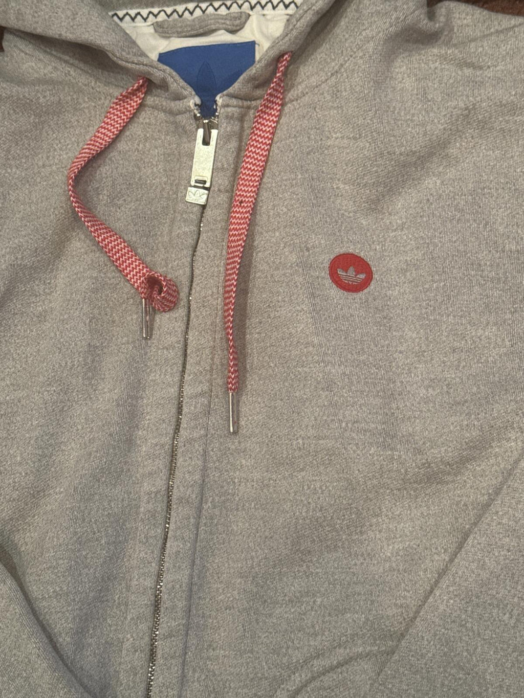 adidas Originals Grey Full Zip Hoodie Size S
