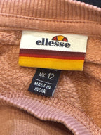 Ellesse Colourblock Sweatshirt UK 12 Pink White Black Teal