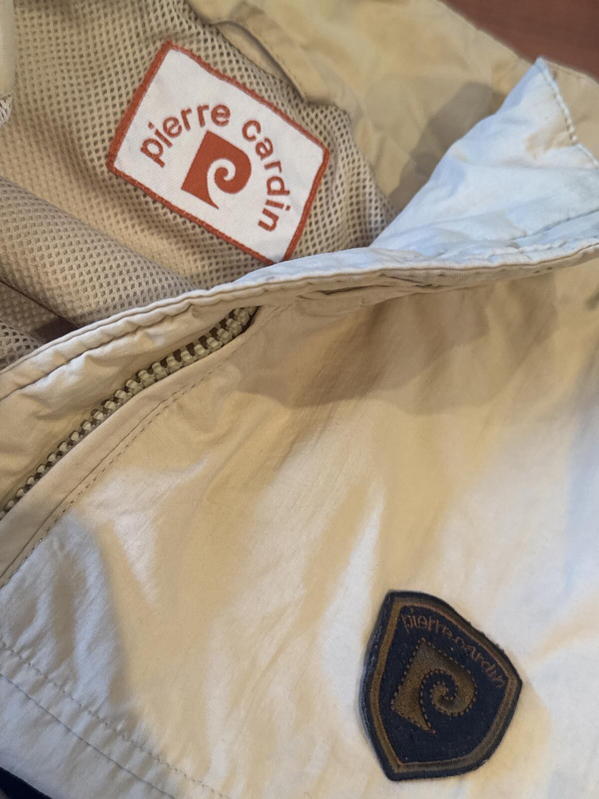 Pierre Cardin Cream Nylon Zip Windbreaker Jacket