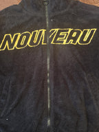 Urban Outfitters Black Fleece Zip Jacket with Yellow Logo