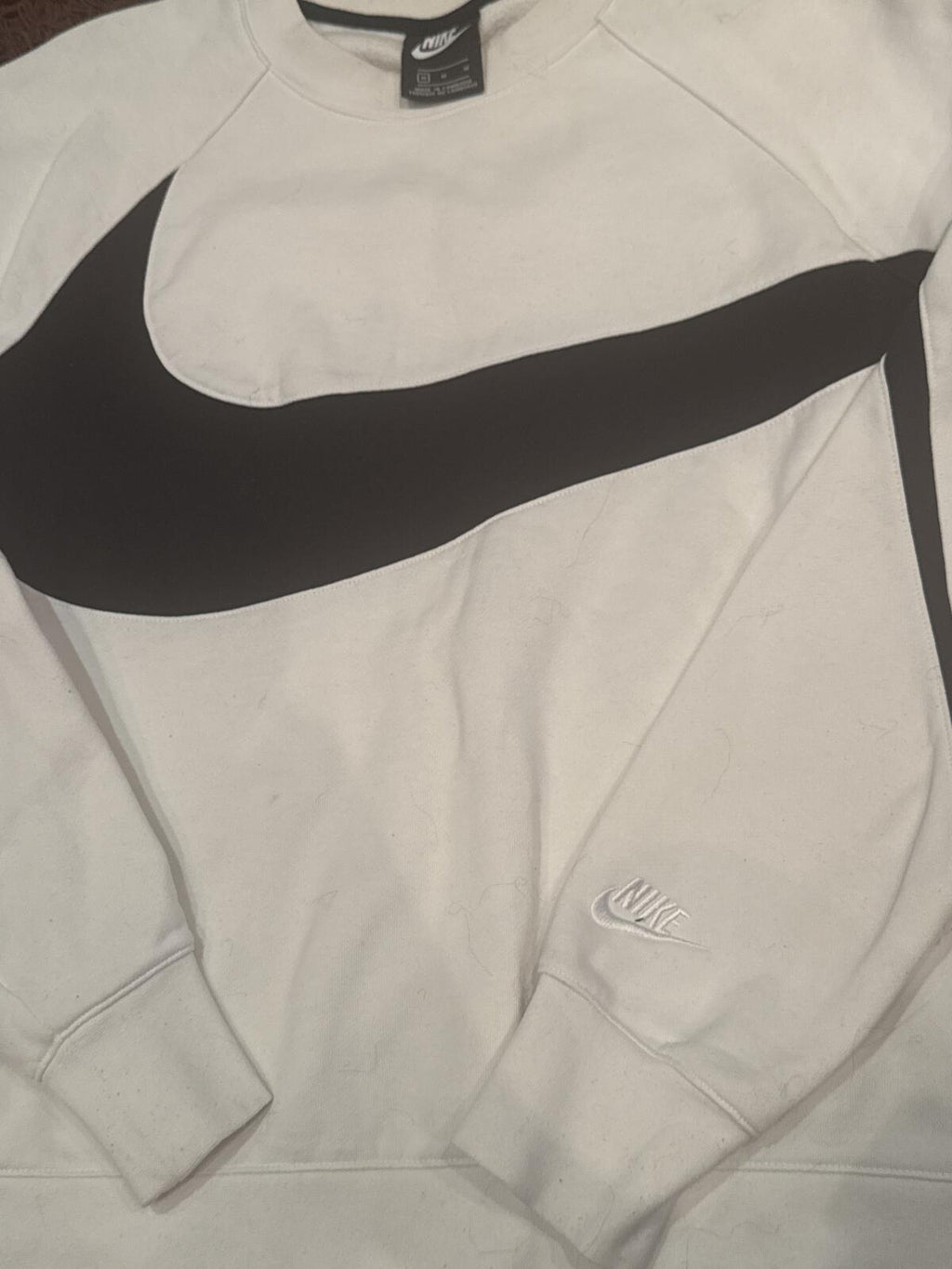 Nike Swoosh Crewneck Sweatshirt White/Black