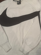 Nike Swoosh Crewneck Sweatshirt White/Black