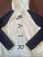 Nike Air Zip-Up Hooded Sweatshirt Grey and Navy Size S