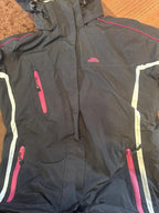 Trespass TP100 Waterproof Technical Hooded Jacket XL Black/P