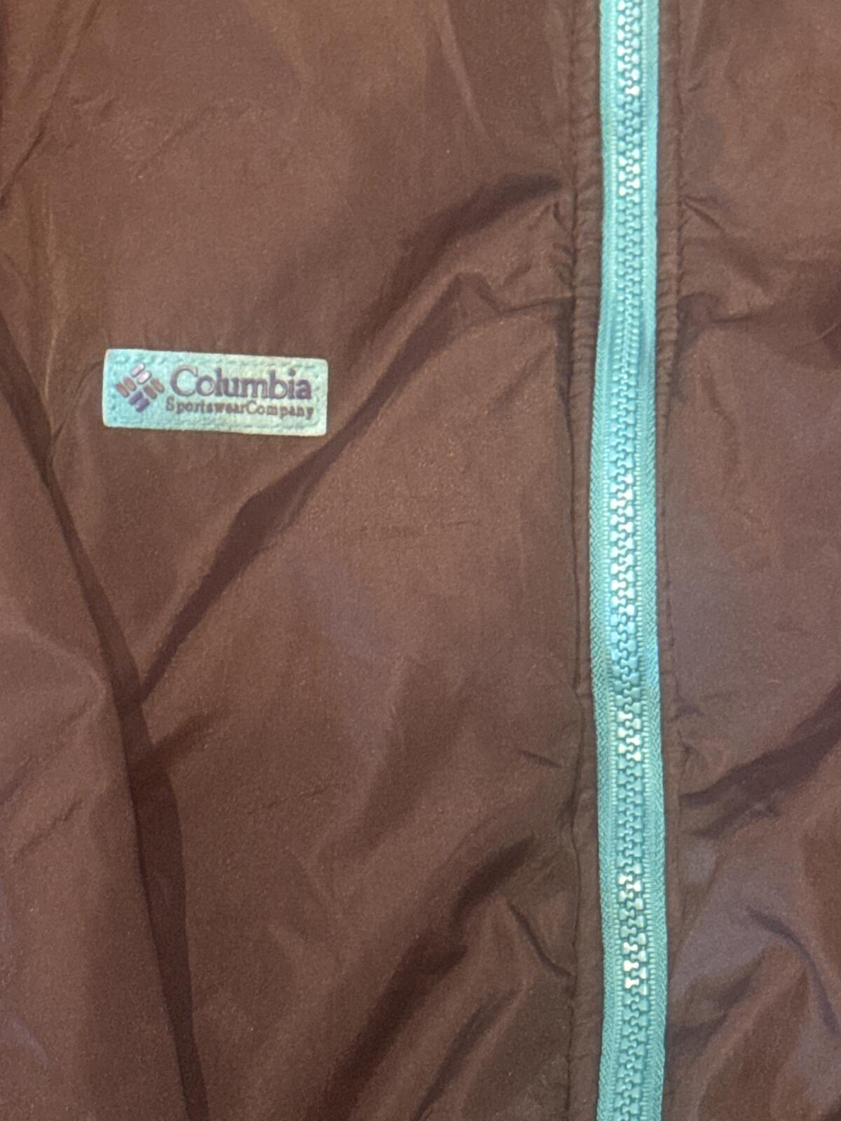 Reversible Columbia Youth Large Blue Nylon Insulated Jacket