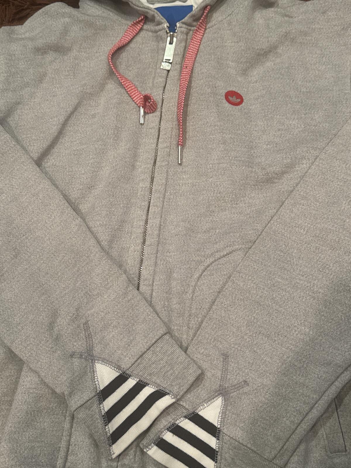 adidas Originals Grey Full Zip Hoodie Size S