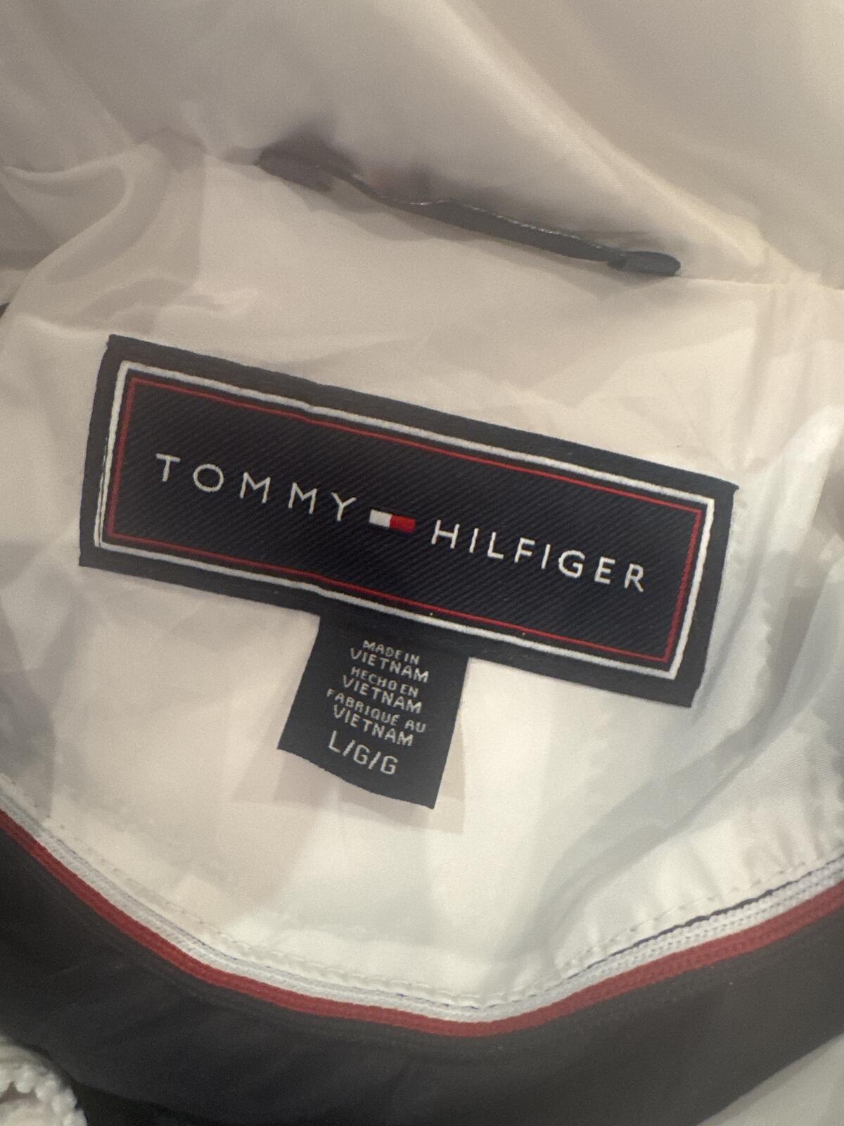 Tommy Hilfiger White Quilted Faux Fur Hood Puffer Coat Size