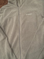 Columbia Grey Full Zip Fleece Jacket Size M