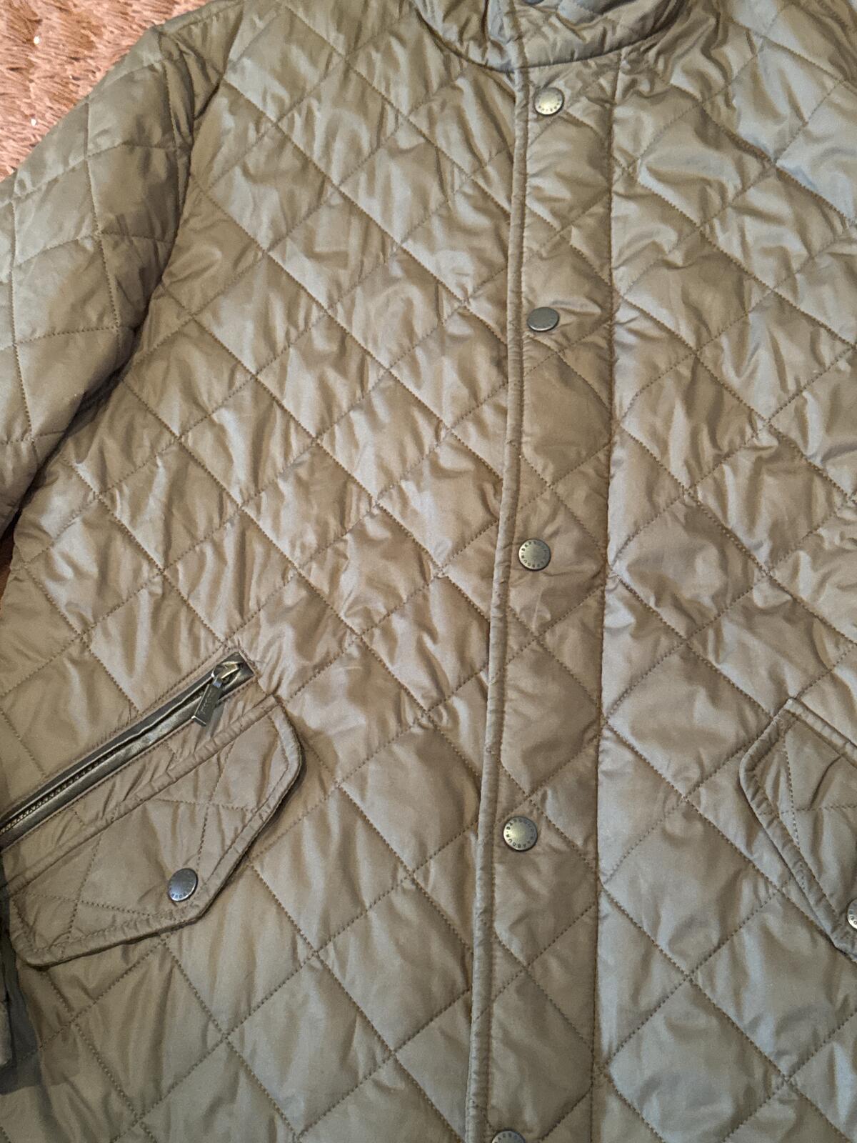 Barbour Quilted Snap Front Jacket Size S