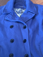 Calvin Klein Blue Double-Breasted Coat