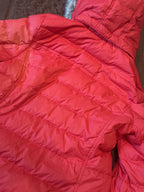 Tommy Hilfiger Red Hooded Puffer Coat with Faux Fur Trim
