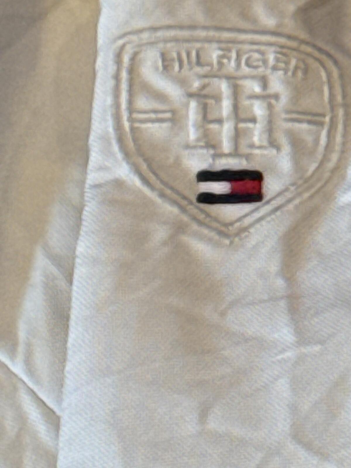 Tommy Hilfiger Lightweight Full Zip Jacket Cream Size XL