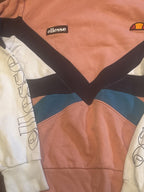 Ellesse Colourblock Sweatshirt UK 12 Pink White Black Teal