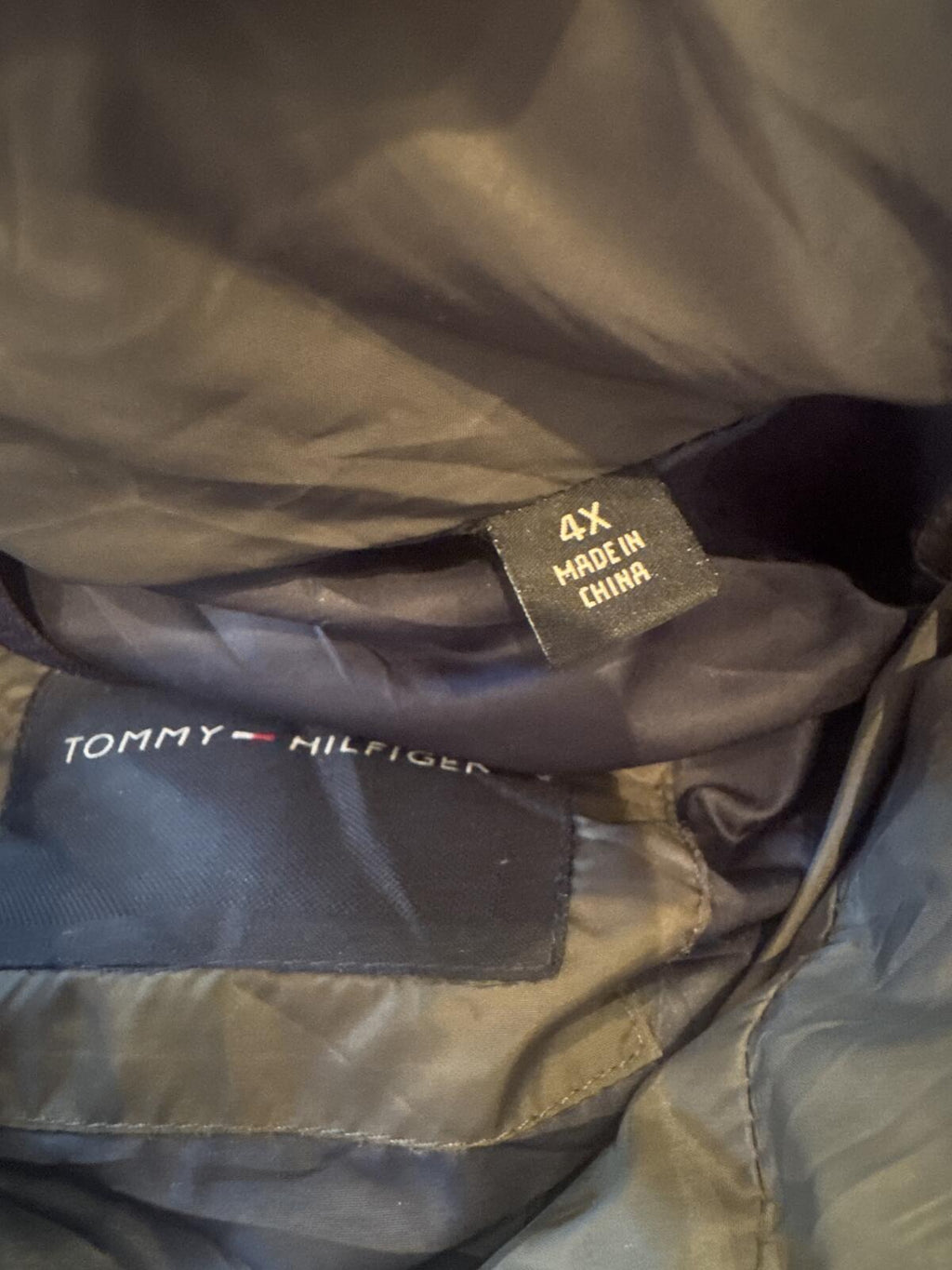 Tommy Hilfiger Quilted Puffer Jacket Size 4X Dark Grey