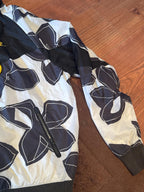 Nike Y2K Floral Print Full Zip Windbreaker Jacket Black/Gold