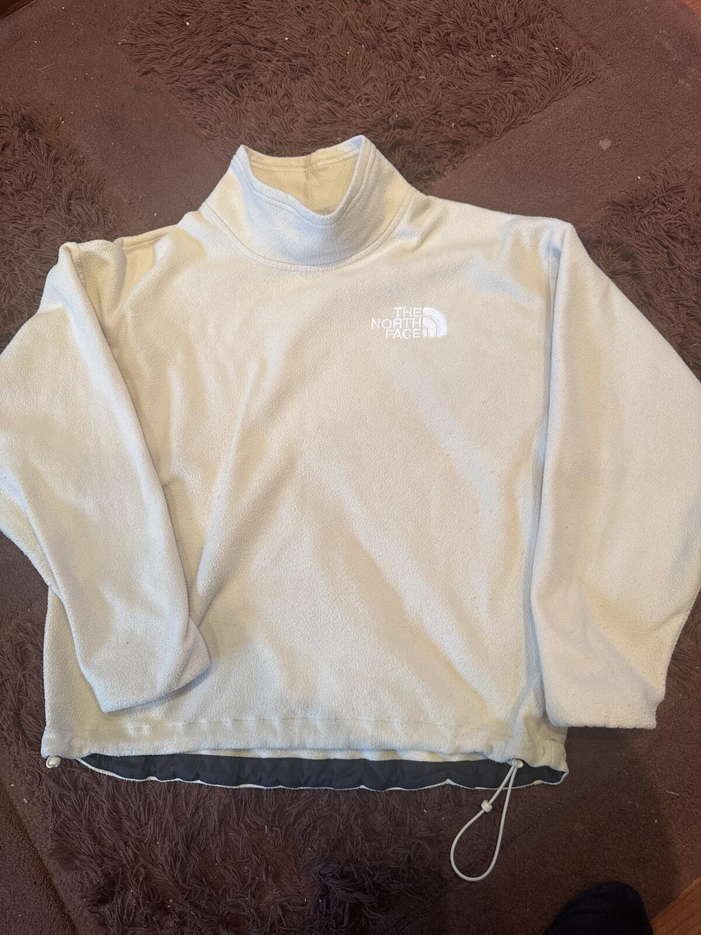 The North Face Women's Cream Fleece Pullover Mock Neck Sweat