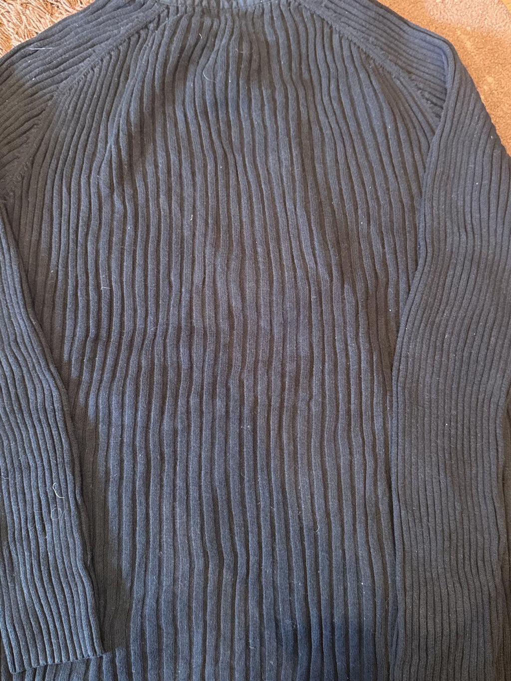 Calvin Klein Ribbed Knit Zip Cardigan Size L