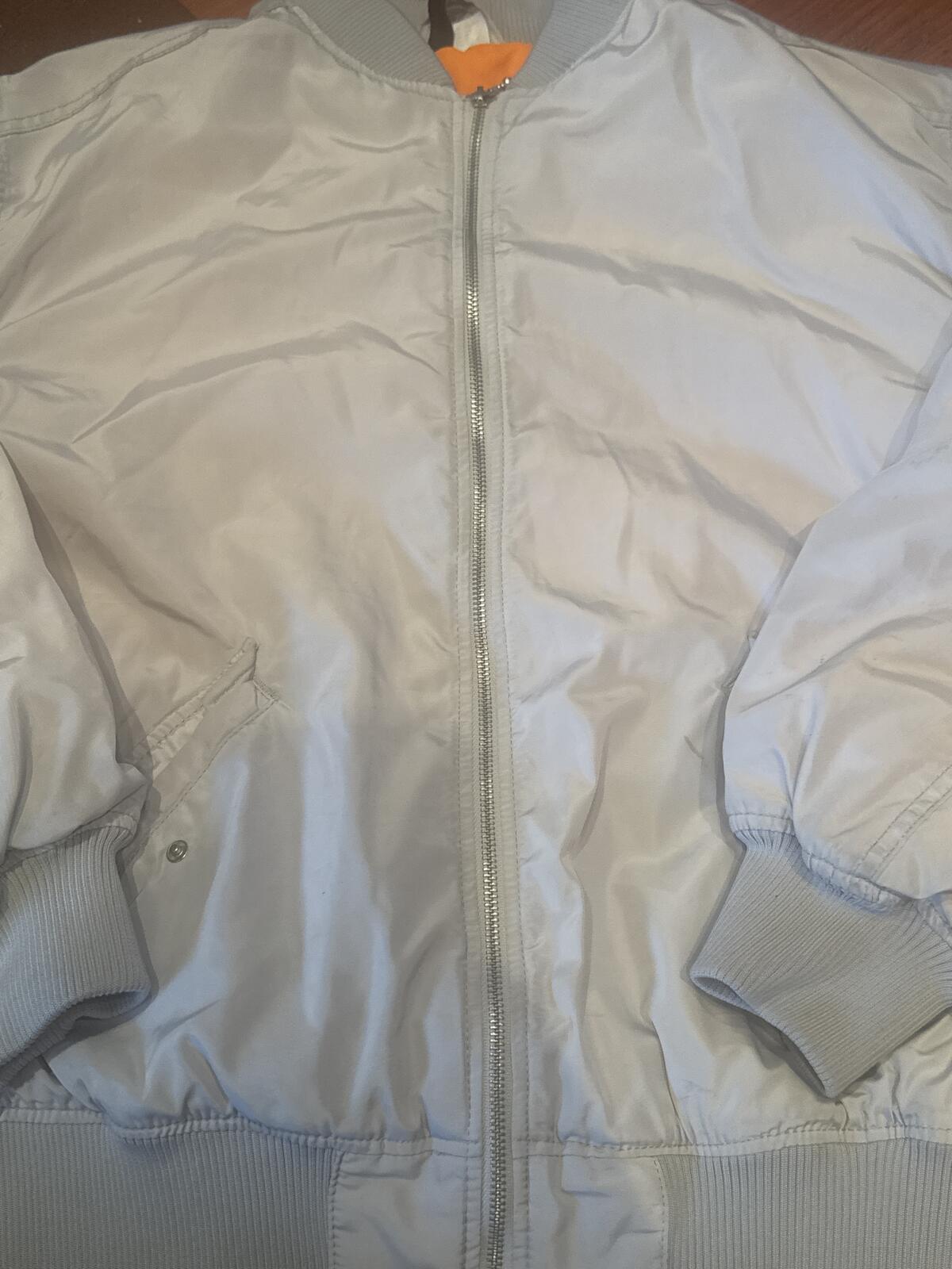 Light Grey Bomber Jacket Size Small
