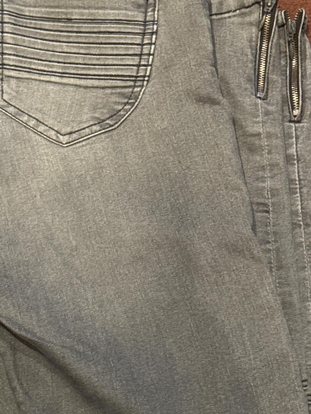 Denim Co. Grey Zip Detail Skinny Jeans UK 14