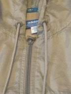 adidas Vintage Track Jacket Blue and Beige 3-Stripes Zip-Up