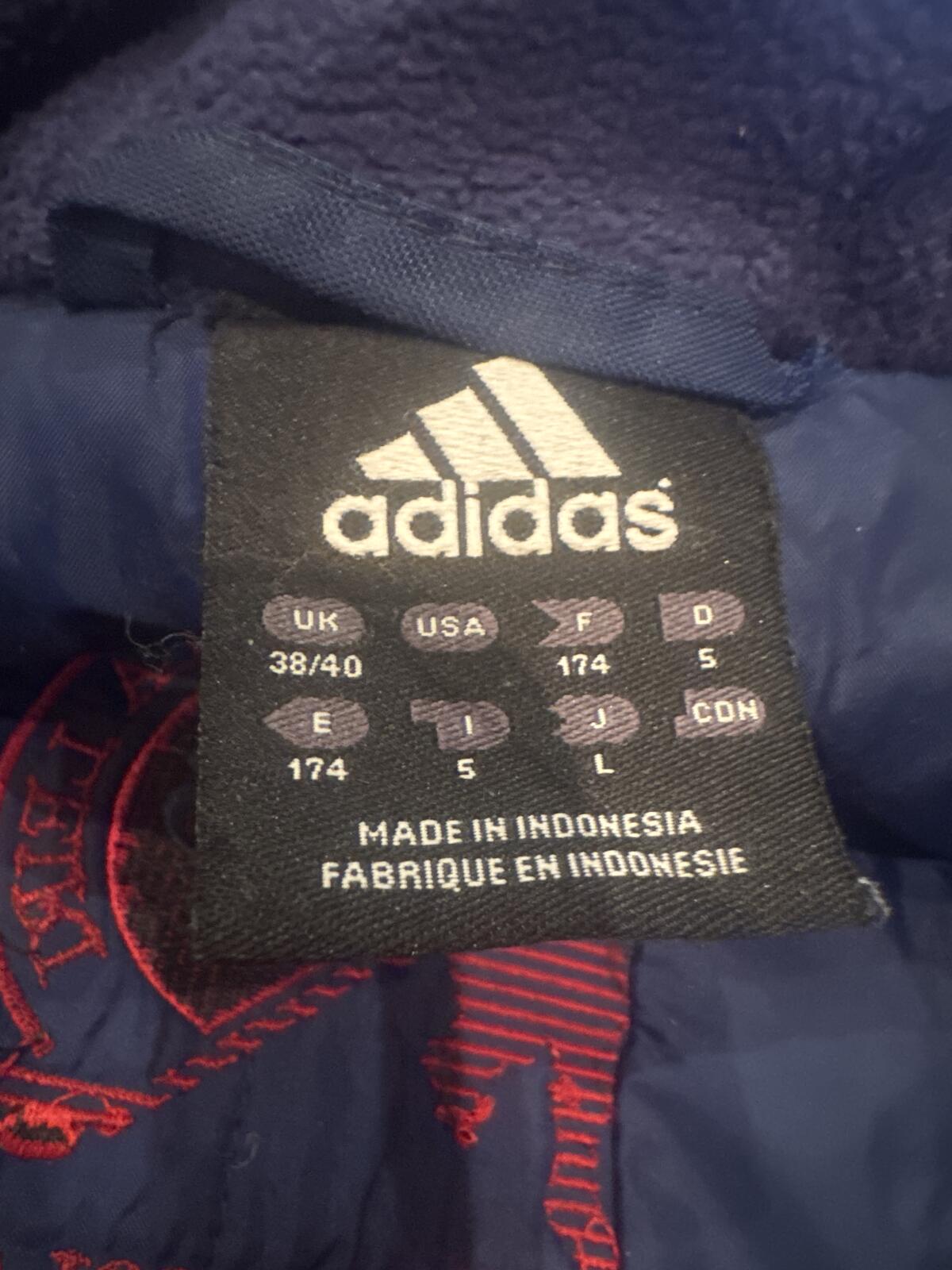 Adidas Navy Red Full Zip Training Jacket / Sports Top Size M