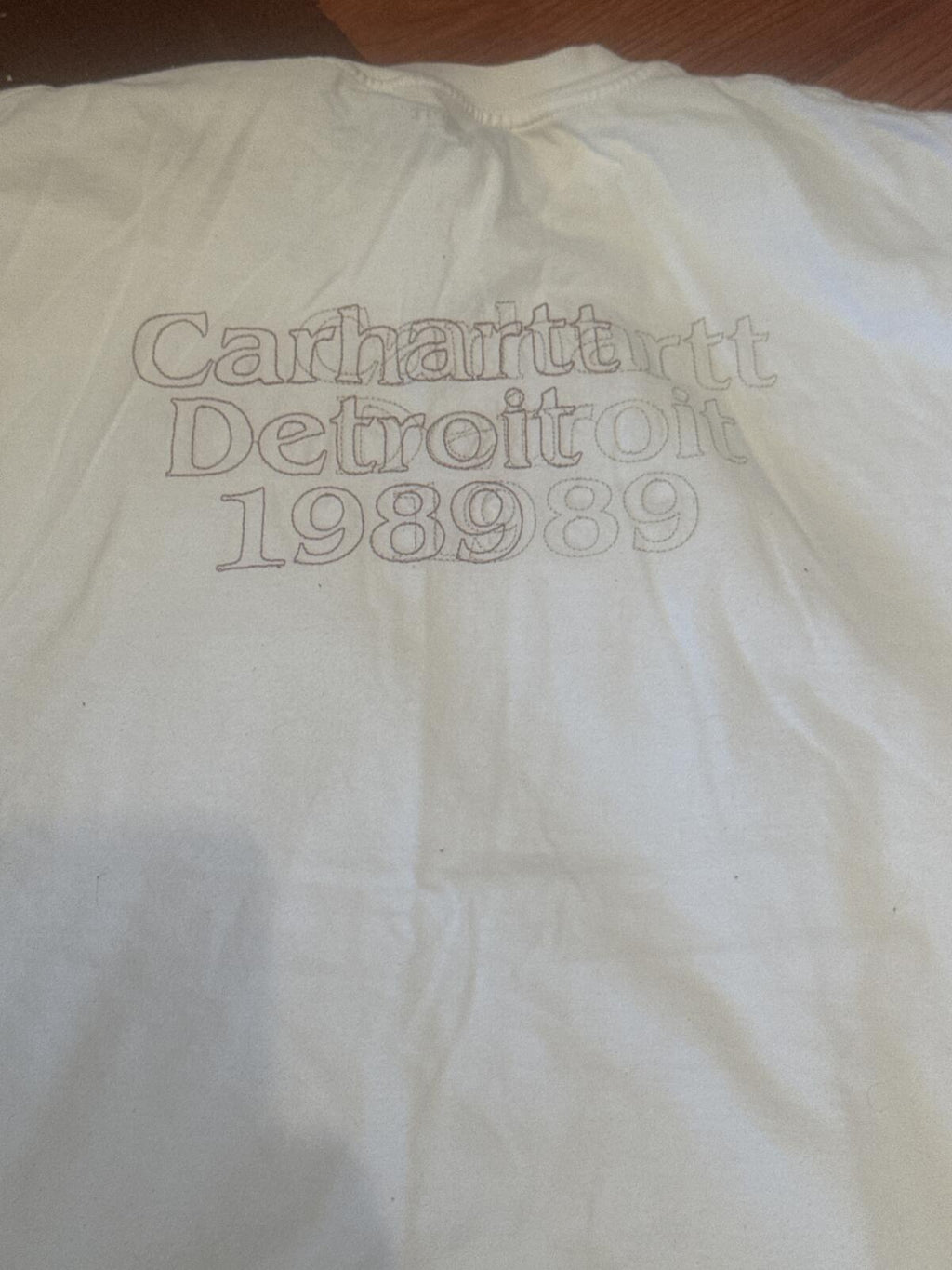 Carhartt Work In Progress White Graphic T-Shirt Medium