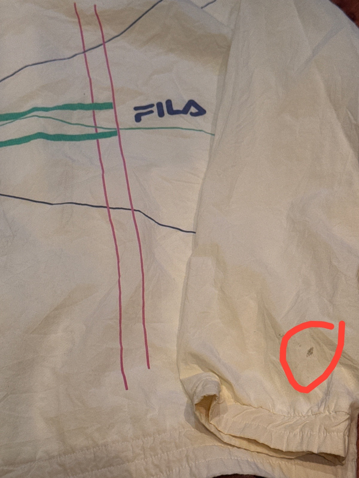 Rare Vintage Fila White Windbreaker Jacket with Retro Logo - detail image 6