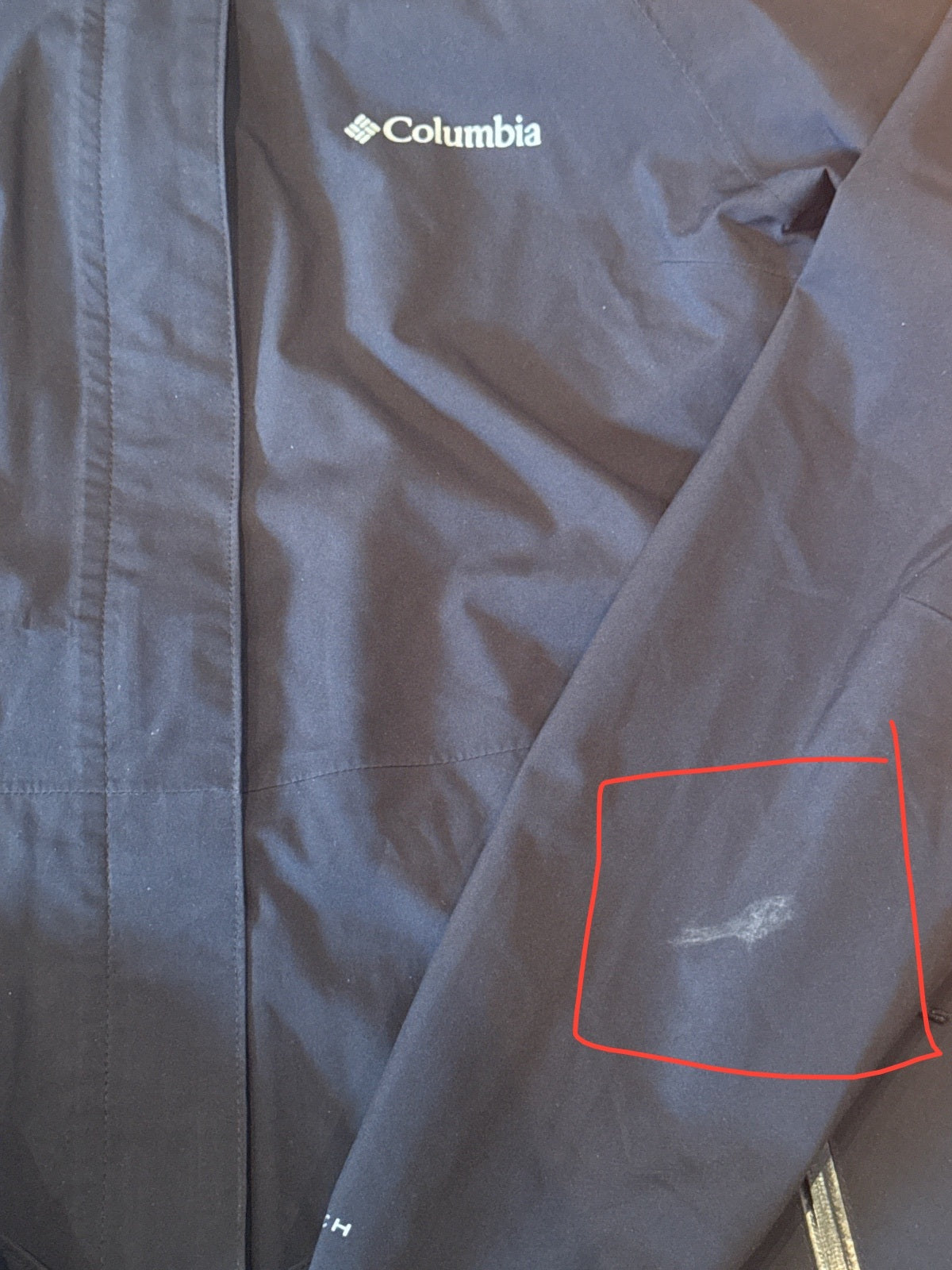 Columbia Omni-Tech Waterproof Jacket in Navy Blue, Size S
